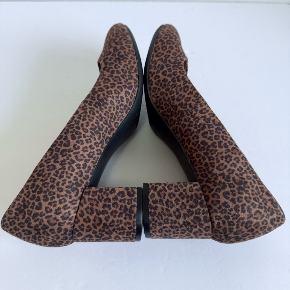 Aerosoles Women’s Leopard Print Block Heel Pumps Comfortable Round Toe - Picture 6 of 8